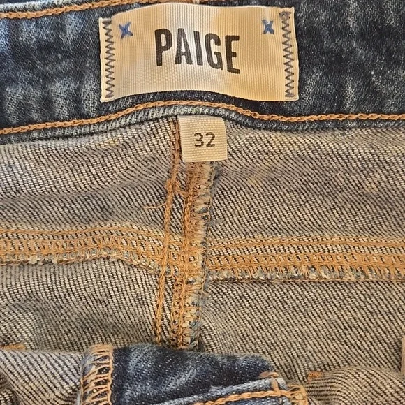 Paige Wide Leg Harper Jeans Womens Size 32 Dark Wash - Picture 6 of 12